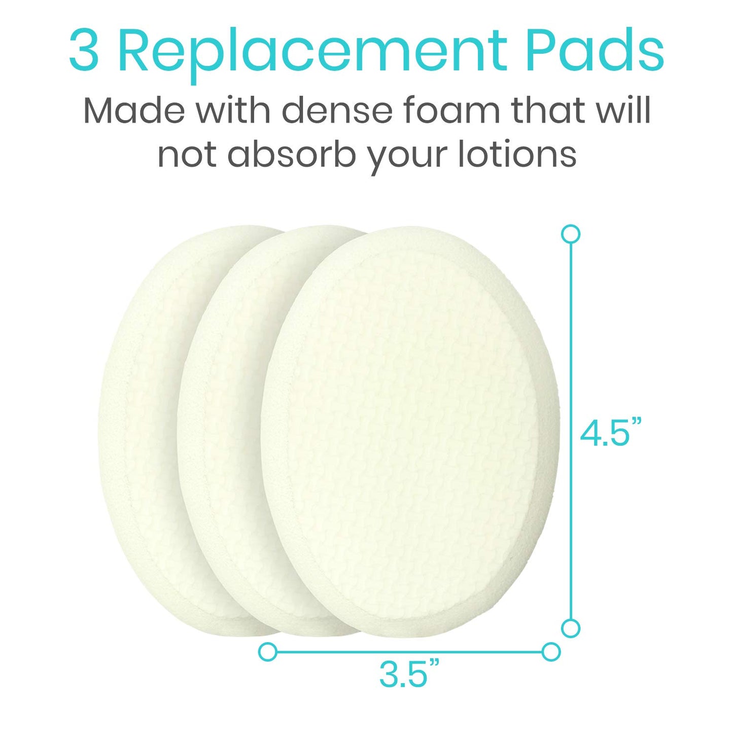Vive Lotion Applicator for Back, Feet (17.5") - Self Washer Beauty Shower Sponge, Long Handle Cream Wand for Elderly, Women - Apply Medicine, Skin