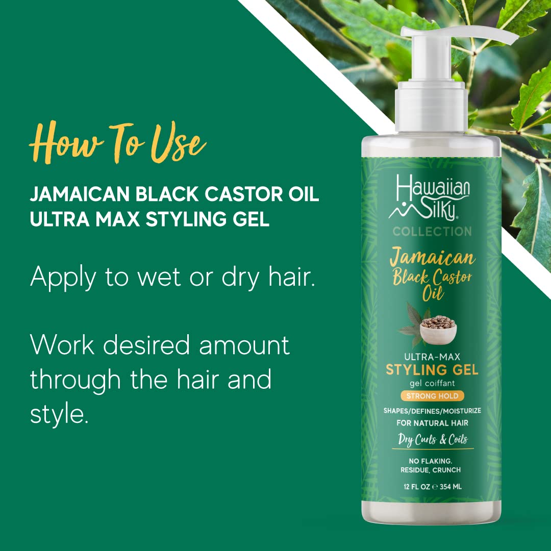 Hawaiian Silky Jamaican Black Castor Oil Collection Ultra Max Styling Gel