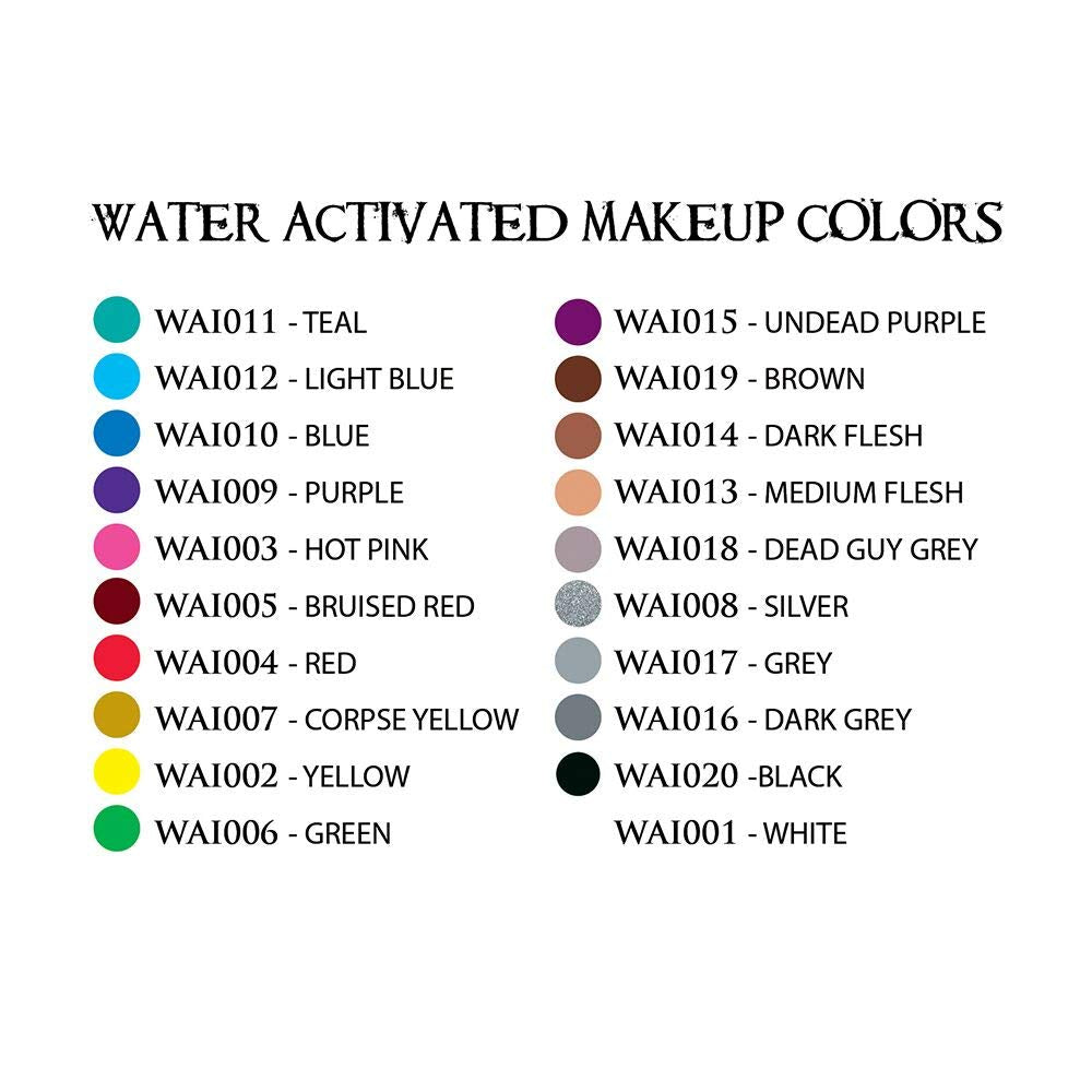 Woochie Water Activated Makeup - Professional Quality Halloween and Costume Makeup - (Green, 1.0 oz)