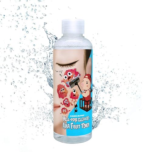 Elizavecca Hell Pore Clean Up Aha Fruit Toner 6.76 Ounces - Exfoliating Toner / Whiteheads, Pores and Uneven Skin / Water based Face Toner / Pore