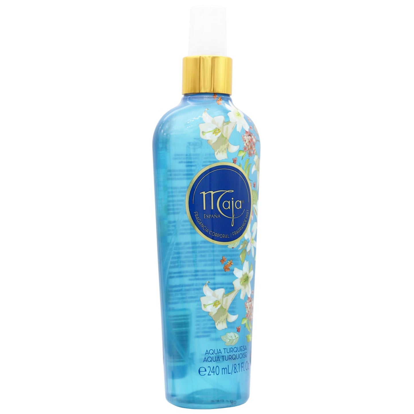 Maja Body Splash Turquoise Water 240mL /8.1 Oz. Freshness and Sensuality.