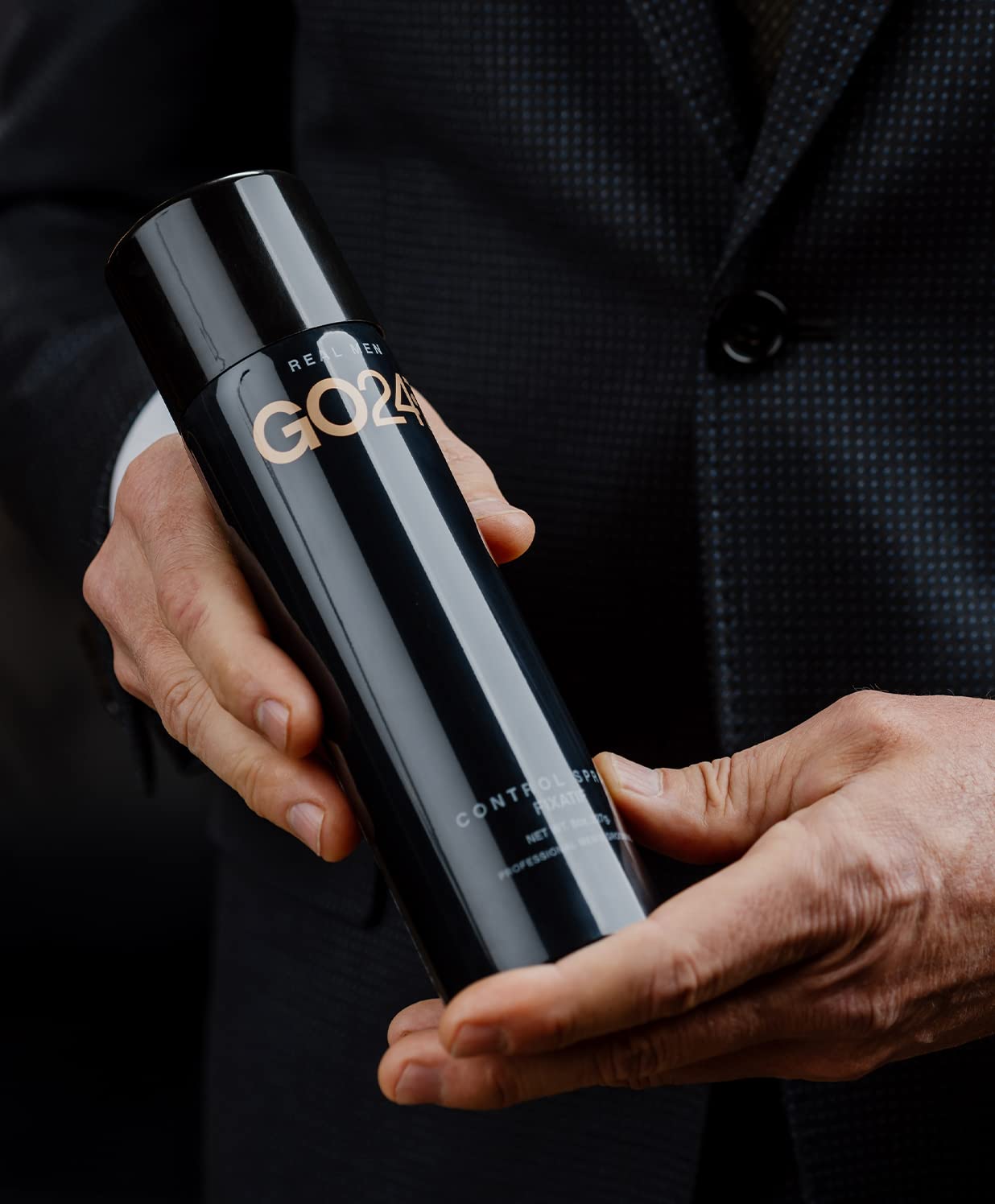 GO247 Control Spray - Strong Hold Finishing Spray for Men - Brushable, Flake-Free Formula - Locks In Style with Lasting Hold - Adds Natural Looking