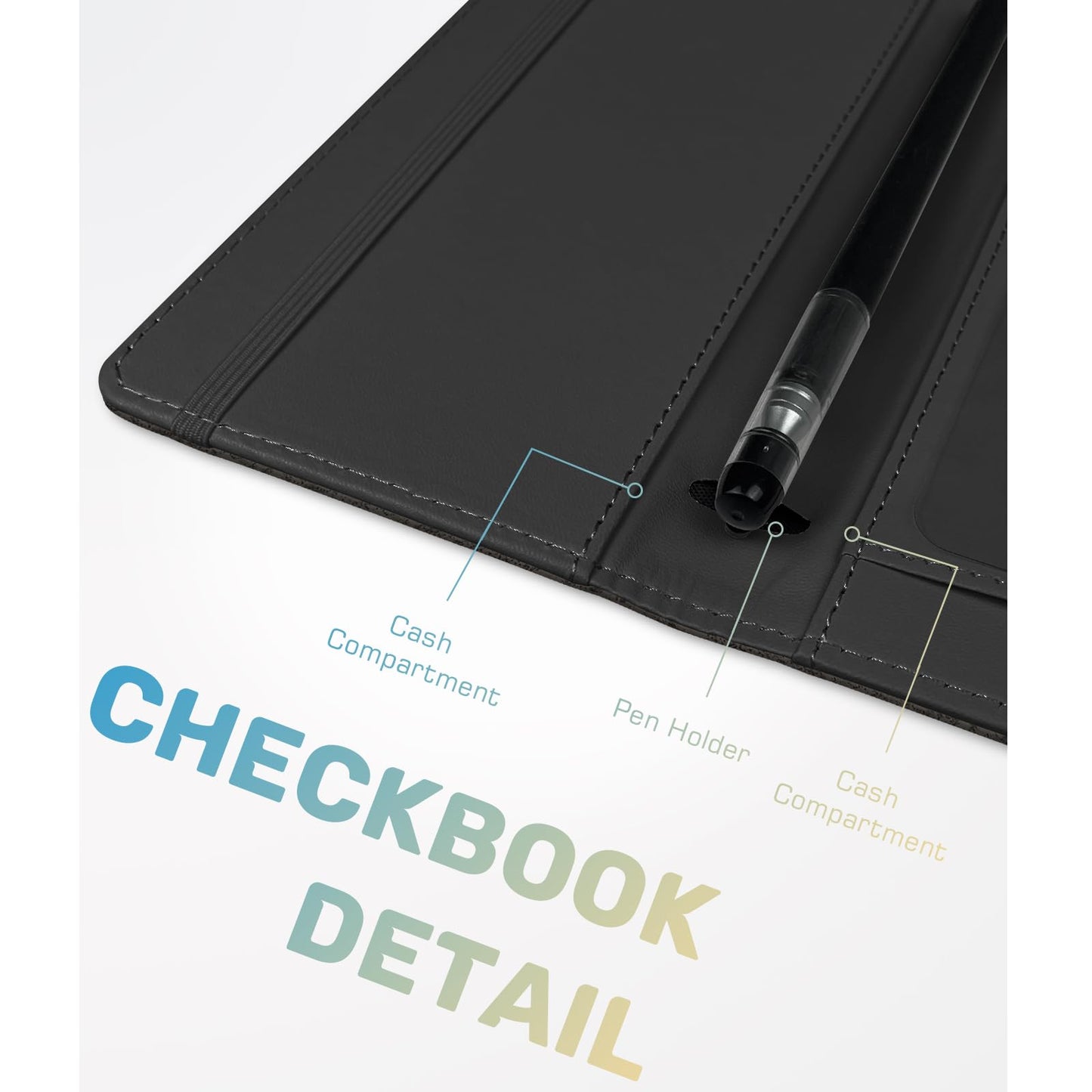 UntilPlan Printed Checkbook Cover, Slim Durable, RFID Blocking Premium Leather Checkbook, Duplicate Checks for Women Men (Bow)