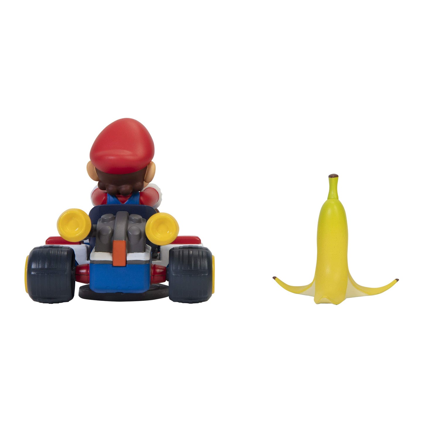 Super Mario Spin Out Mariokart Mario Racer Vehicle with 360 Spins, Wind Up and Go! Includes One 2.5” Mario Action Figure