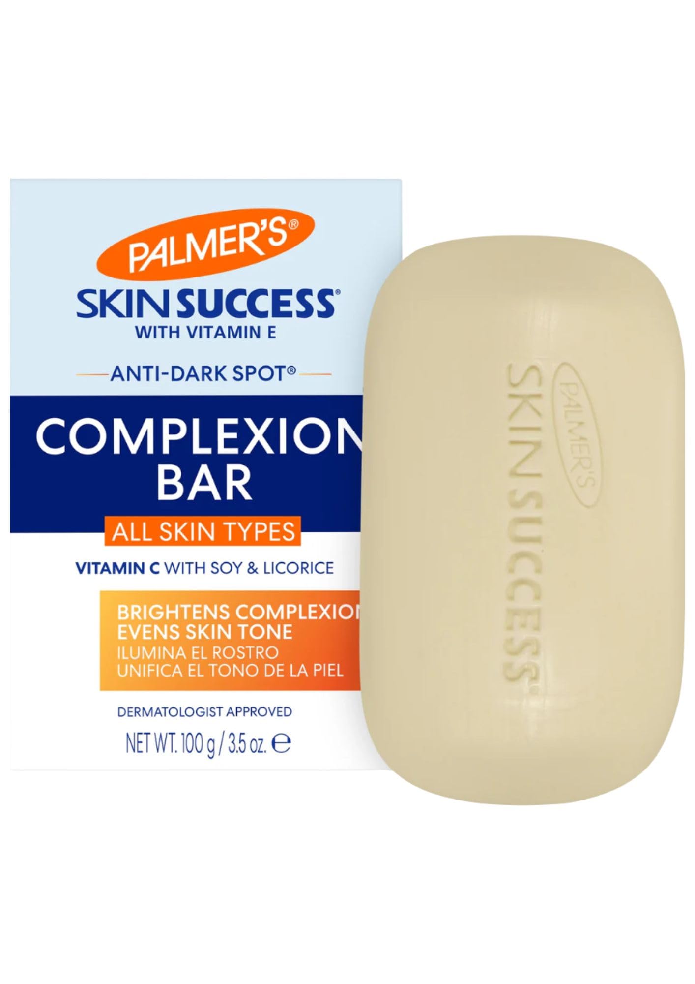 Skin Success Anti-Dark Spot Complexion Bar by Palmers for Unisex - 3.5 oz Cleanser - (Pack of 3)