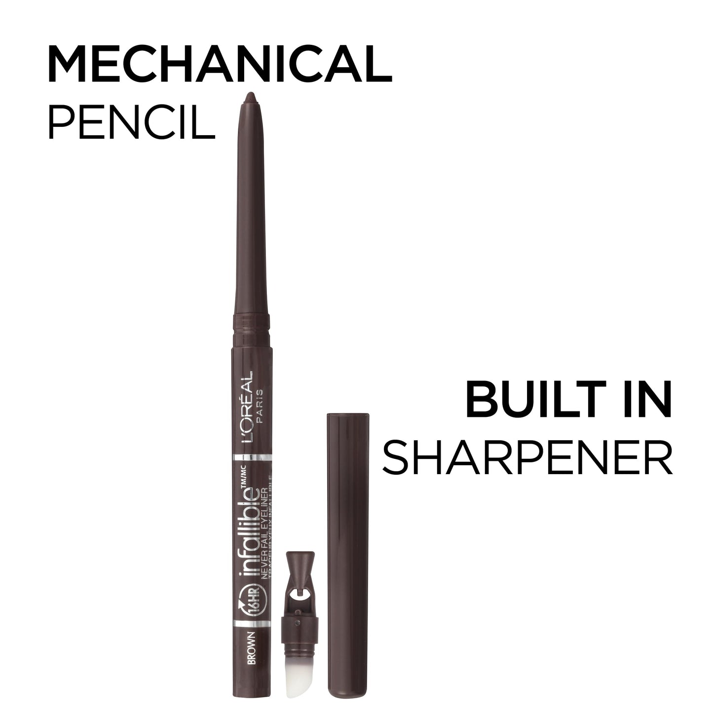 L’Oréal Paris Infallible Never Fail Eyeliner, Carbon Black, 0.008 oz.