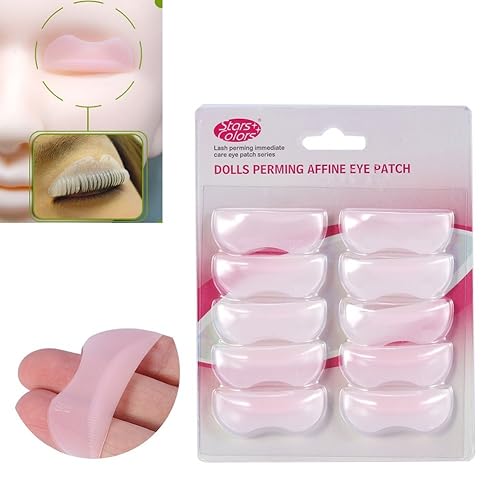 5Pairs/Set Silicone Eyelash Perming Curler, 3D Eyelash Perming Curling Pad Patch Eyelash Pad False Lashes Extension Makeup Tool for Eyelash Perm