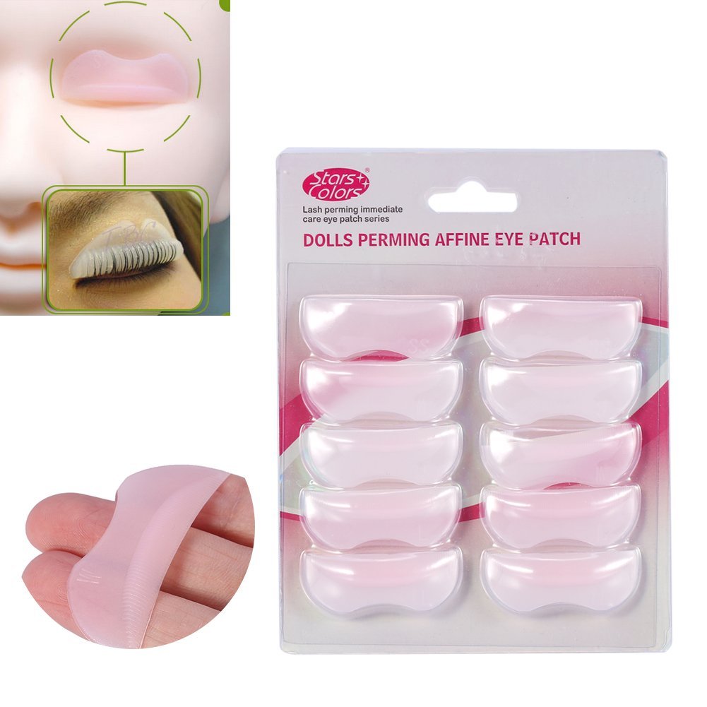 5Pairs/Set Silicone Eyelash Perming Curler, 3D Eyelash Perming Curling Pad Patch Eyelash Pad False Lashes Extension Makeup Tool for Eyelash Perm