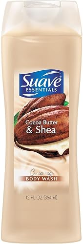Suave Naturals Creamy Body Wash Cocoa Butter & Shea 12 oz (Pack of 4)