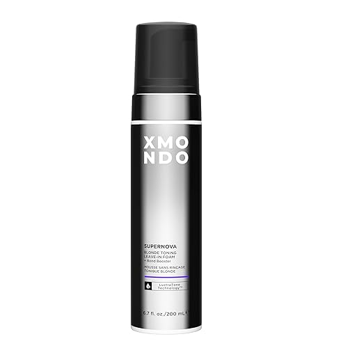 XMONDO Hair Supernova Blonde Toning Leave-In Foam, Vegan Formula Hair Toner Foam for Reducing Brassy and Yellow Tones on Blonde, Highlighted, and Gray