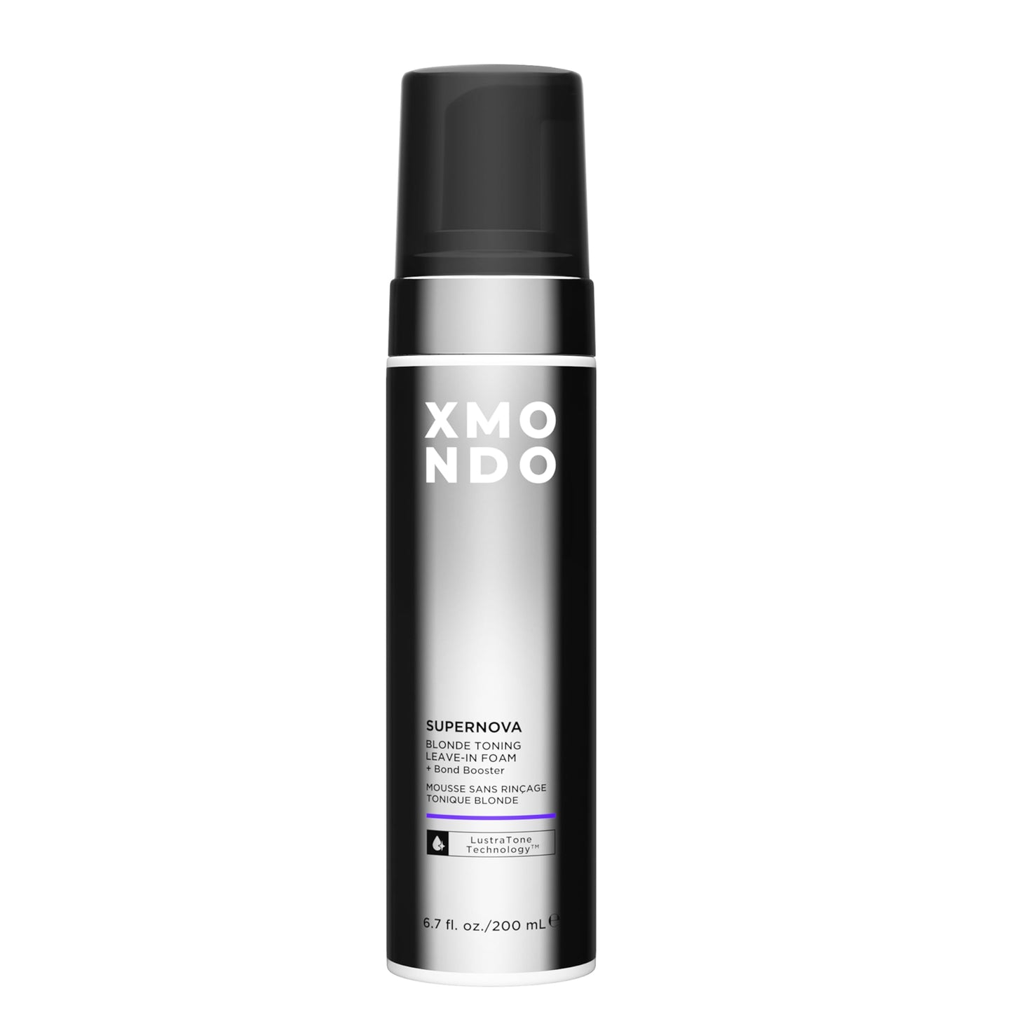 XMONDO Hair Supernova Blonde Toning Leave-In Foam, Vegan Formula Hair Toner Foam for Reducing Brassy and Yellow Tones on Blonde, Highlighted, and Gray