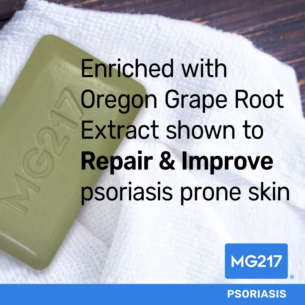 MG217 Psoriasis Dead Sea Exfoliating Bar Soap, Repair & Protect with Dead Sea Salt, Oregon Grape Root Extract, Oatmeal for Psoriasis Skincare, 5oz Beauty & Personal Care MG217