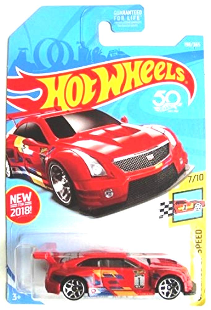Hot Wheels 2018 50th Anniversary Legends of Speed '16 Cadillac ATS-V R 198/365, Red