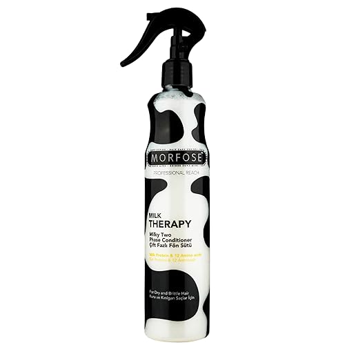 Morfose Professional Two Phase Leave-in Conditioner for Dry, Damaged, or Brittle Strands, Repairs and Protects, Damage, and Split Ends, 13.52 Fl Oz