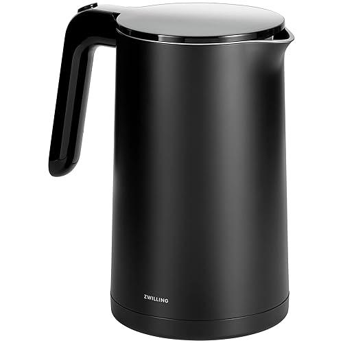 ZWILLING Enfinigy Cool Touch 1.5-Liter Electric Kettle, Cordless Tea Kettle & Hot Water - Black