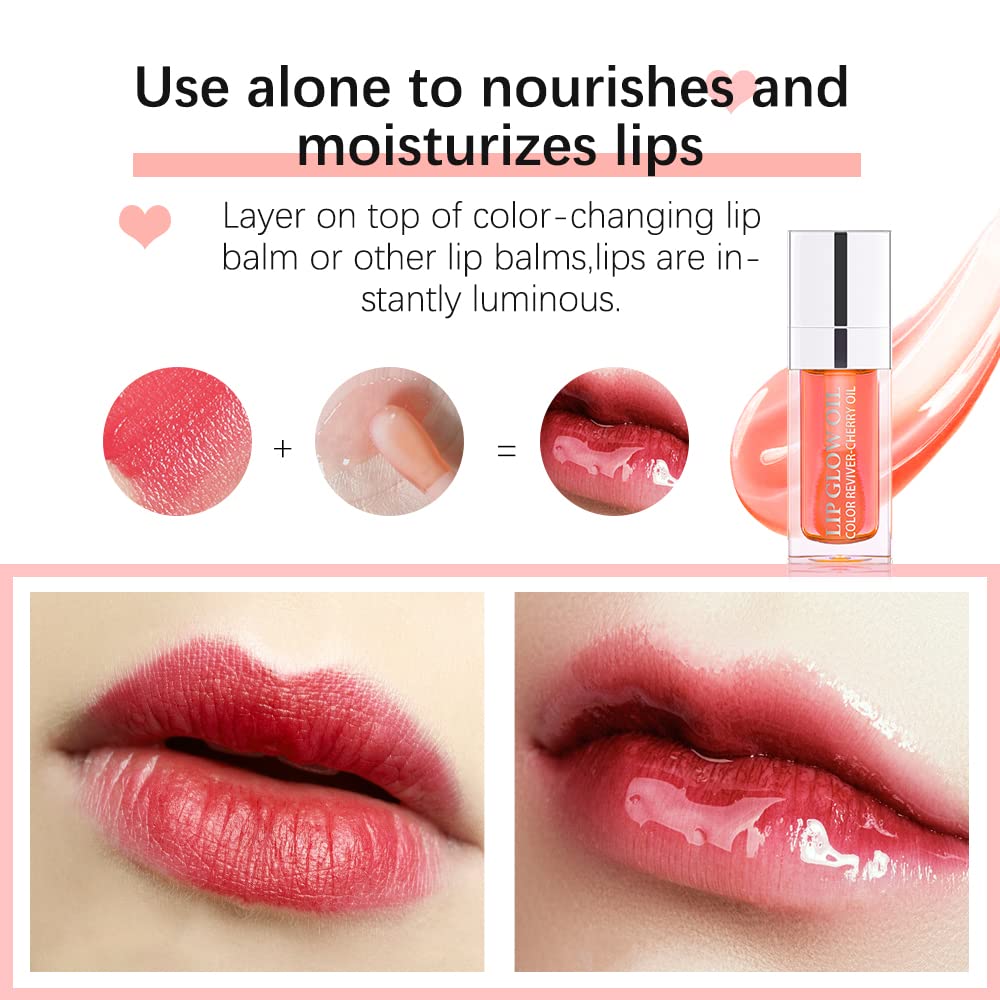 Sokgo Hydrating Lip Glow Oil, Plumping Lip Gloss, Moisturizing Lip Oil Gloss, Transparent Moisturizing Lip Balm, Natural Lip Plumper