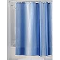 iDesign Ombre Fabric Shower Curtain for Master, Guest, Kids', College Dorm Bathroom, 72" x 72" - Surf Blue