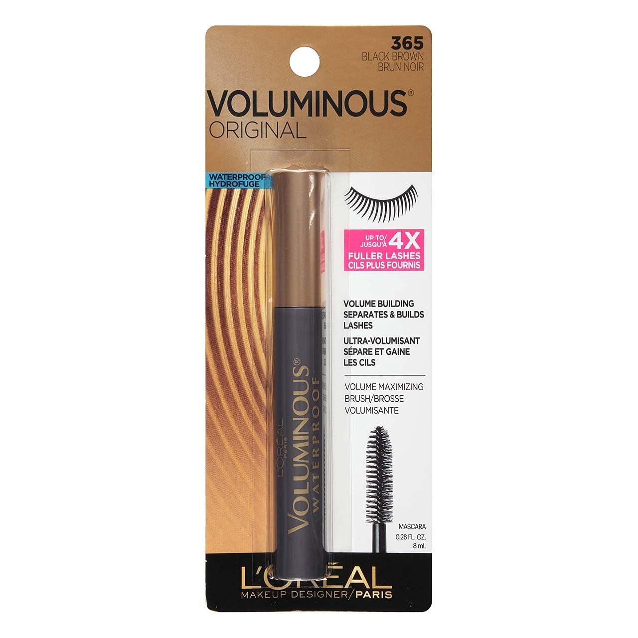 L’Oreal ParisVoluminous Waterproof Mascara Waterproof Black Brown #365