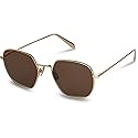 TOMS Women's Sawyer Polarized Square Sunglasses, Shiny Gold, One Size