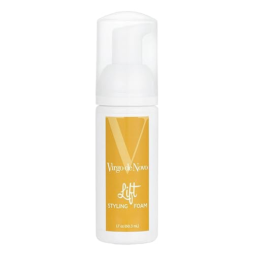Virgo De Novo Lift Styling Foam, Alcohol-Free Volumizing Hair Foam for Root Lift and Fullness, Flexible Styling Control, Non-Sticky, Color-Safe, Vegan