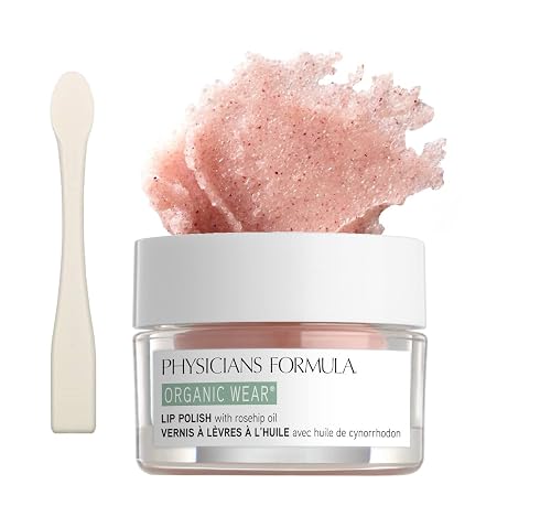 Physician's Formula Organic Wear Lip Polish with Exfoliating Lip Scrub and Skin-Nourishing Organic Ingredients - Lip Treatment for Dry Cats