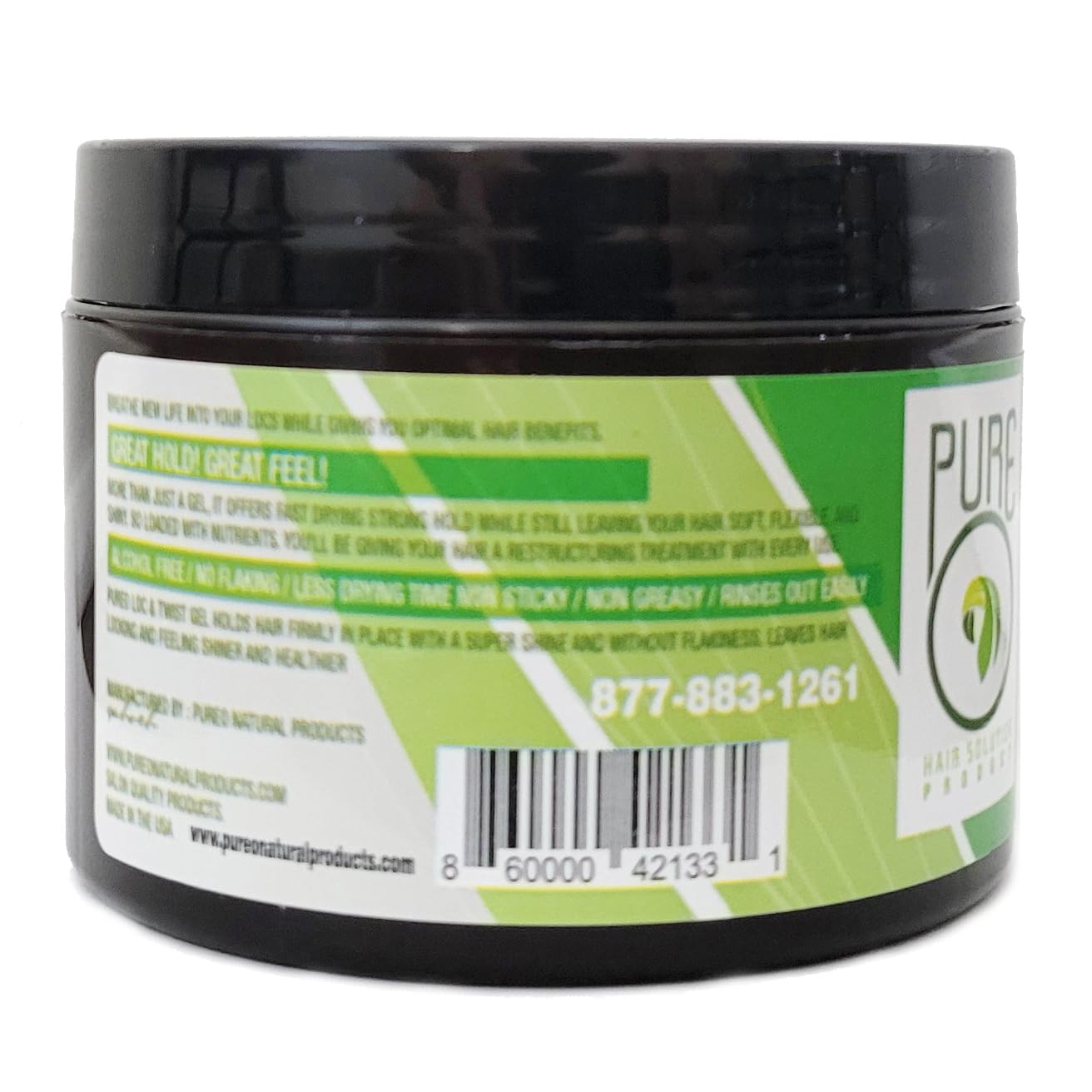 Pure O Hair Solution Product Lock & Twist Gel 8 Oz (Pack of 1)