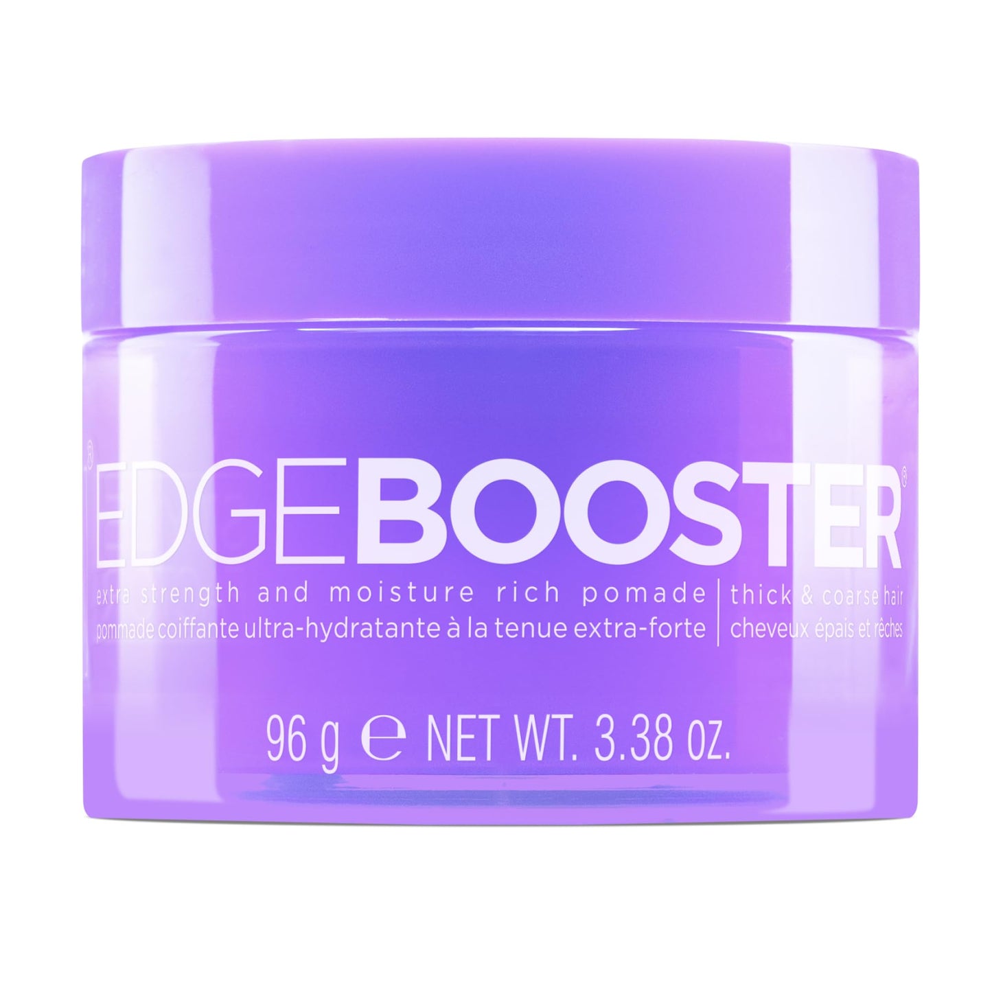 Style Factor Edge Booster Extra Strength & Moisture Rich Pomade | Strong Hold Edge Control Gel for Thick & Coarse Hair | High Shine, Non-Greasy