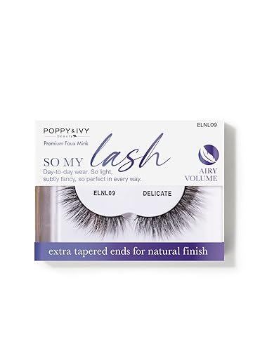 Absolute New York Poppy and Ivy Beauty The Signature So My Lash Eye Lashes, Neutral, Women Make-up Cosmetic Accessories (ELNL09 Delicate)