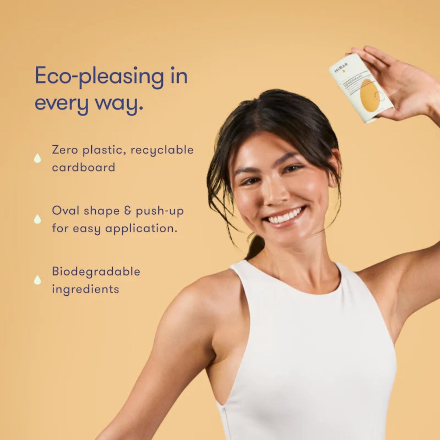 HiBAR - Bergamot & Cedar Plastic Free Deodorant - Natural Deodorant - All-Day Protection - With Sunflower Seed Wax, Rice Bran & Shea Butter - Plastic Beauty and Personal Care HIBAR
