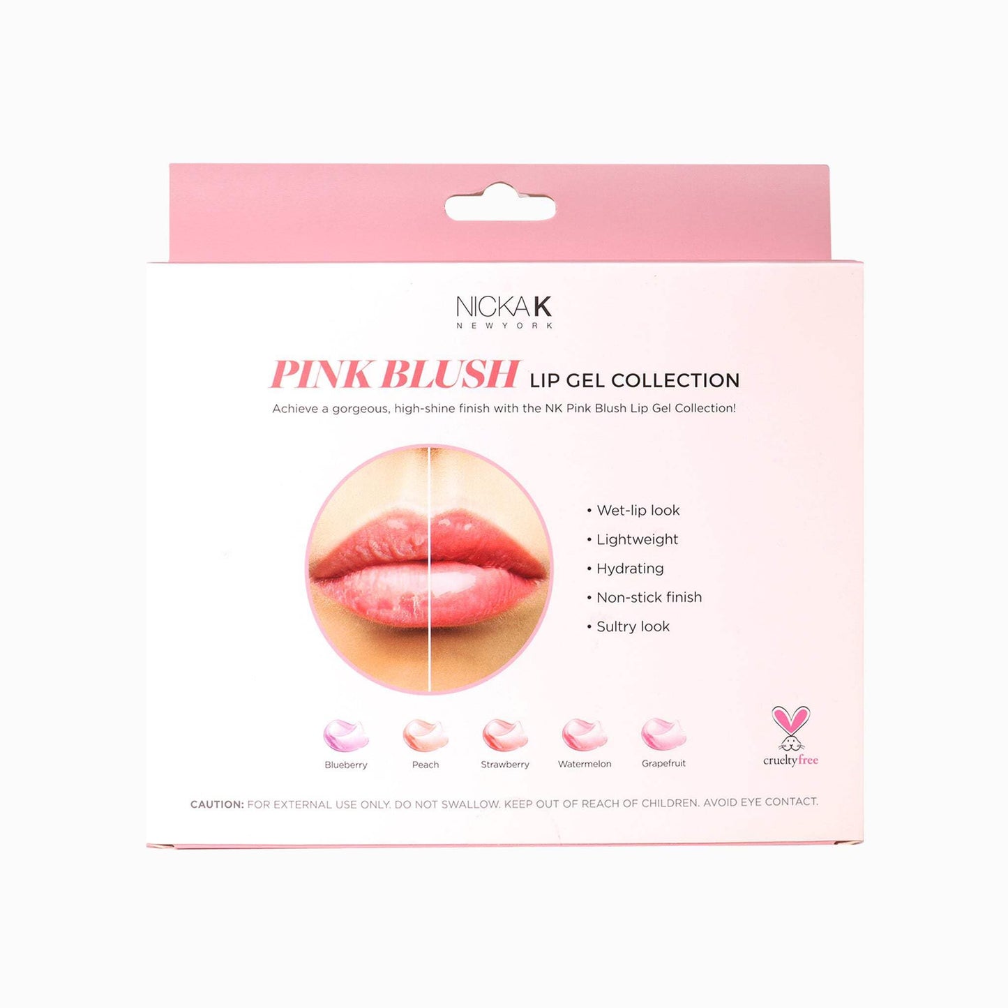 NICKA K NEW YORK Lip Gel Collection, High Shine, Non-Sticky, Lightweight Lip Gloss (MLLG06N Pink Blush)