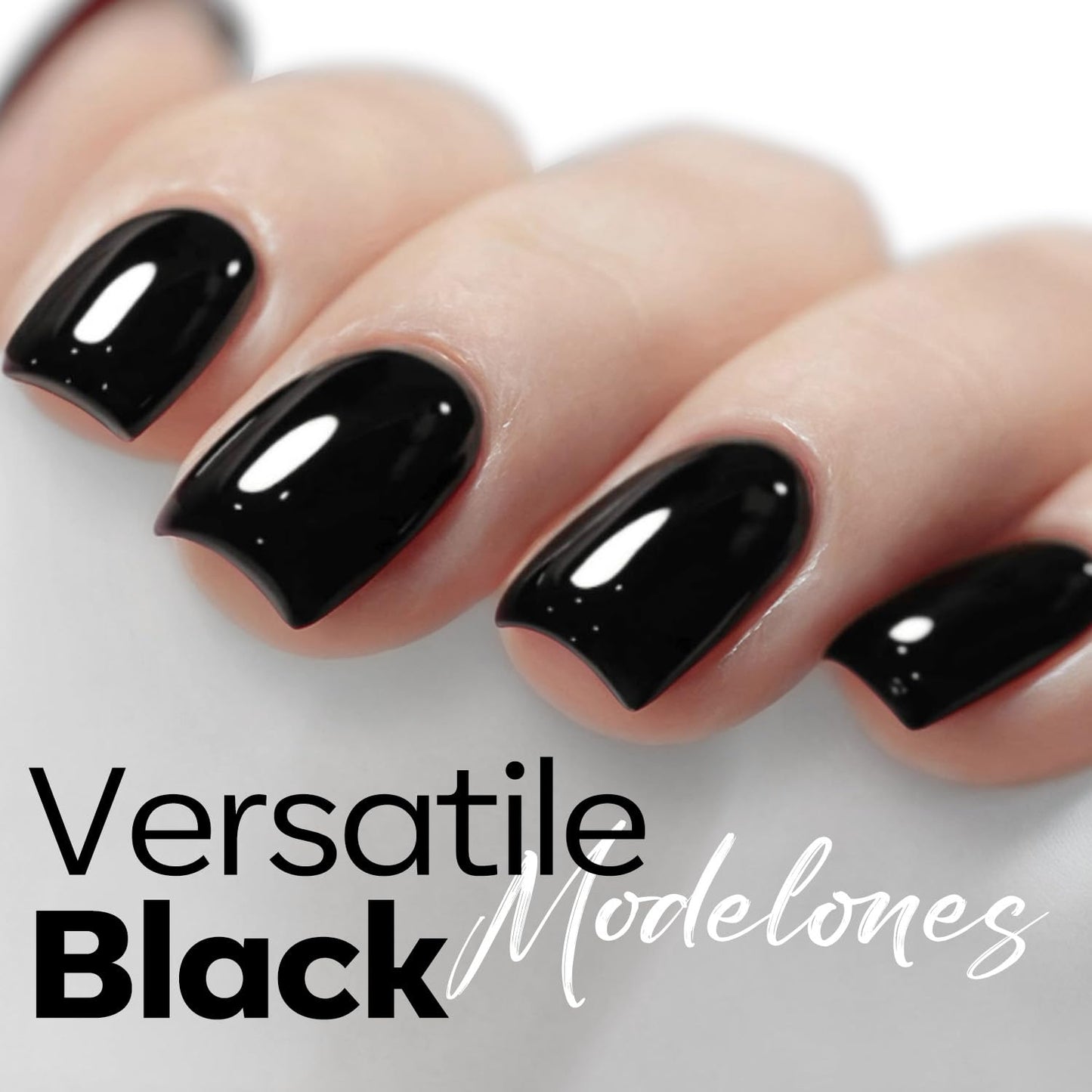 modelones Black Gel Polish Black Gel Nail Polish Soak Off Pastel U V Color Base Gel Nail Polish High Glossy No Peel Thickening Nail Manicure 15 ML Beauty and Personal Care modelones