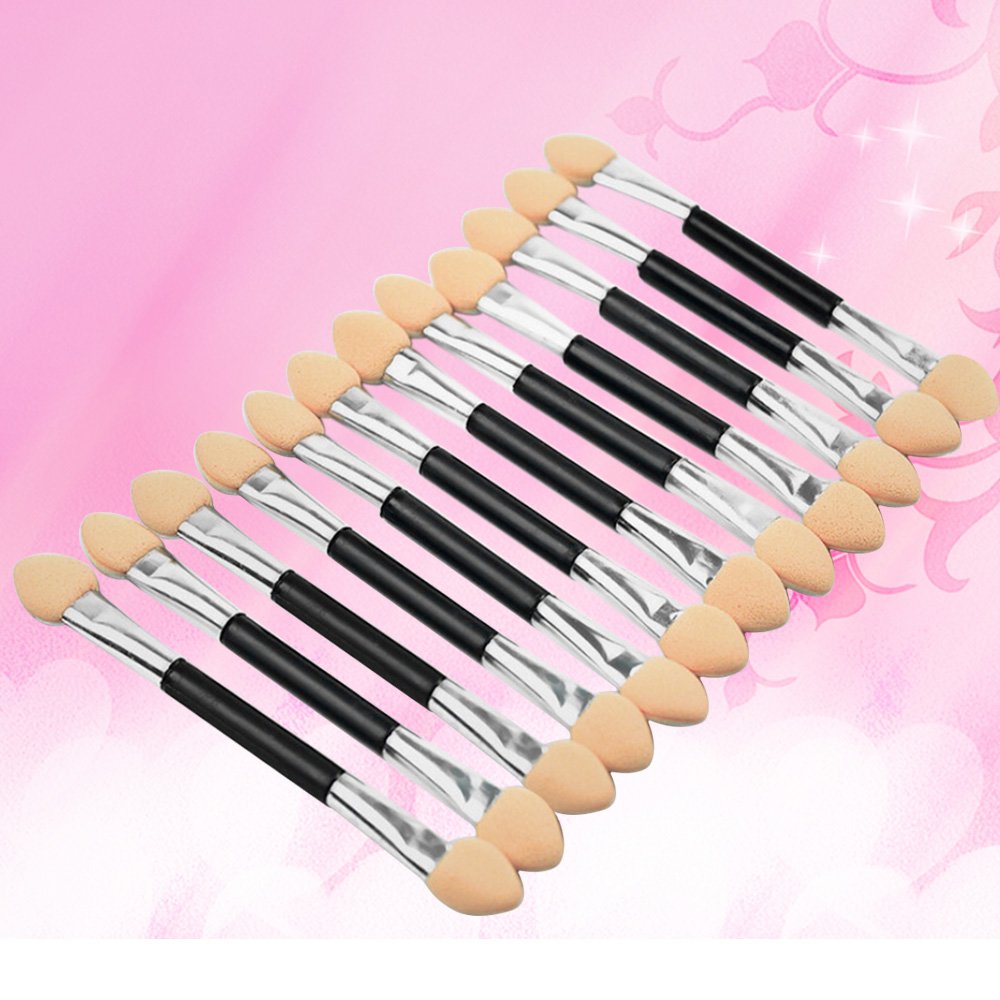 Polytree 12x Makeup Double-End Eye Shadow Sponge Brushes Applicator Cosmetic Beauty Tool