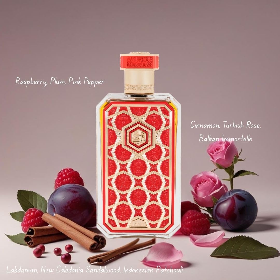 RASASI Arabian Prive Shaden Eau de Parfum Spray 70ml (2.36 Oz) | Luxury Warm Spicy Perfume with Raspberry, Rose & Sandalwood | Luxurious Arabian