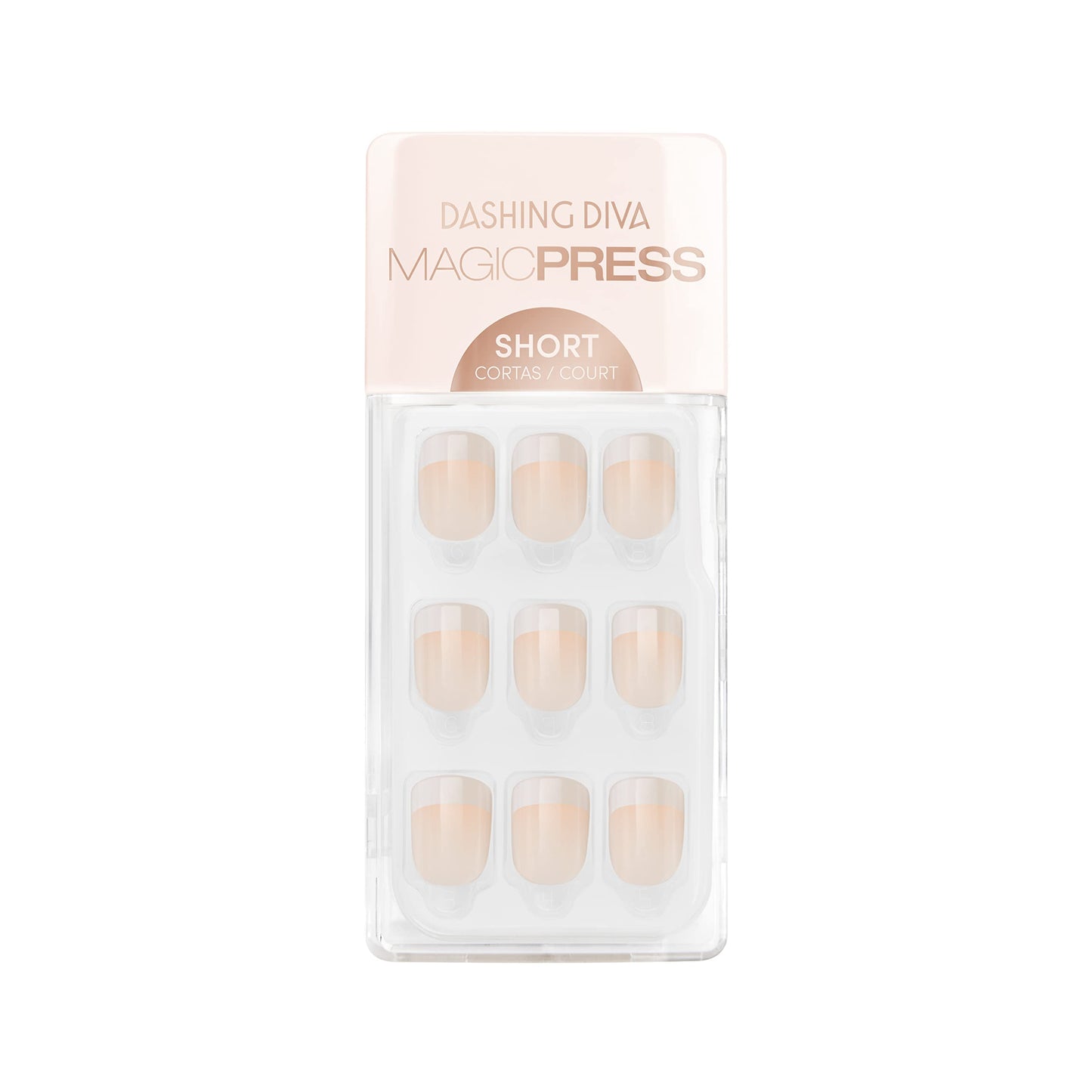 Dashing Diva Magic Press Nails - Day to Night | Short, Square Shaped Press On Nails | Long Lasting Stick On Gel Nails | Lasts Up to 7 Days | Contains