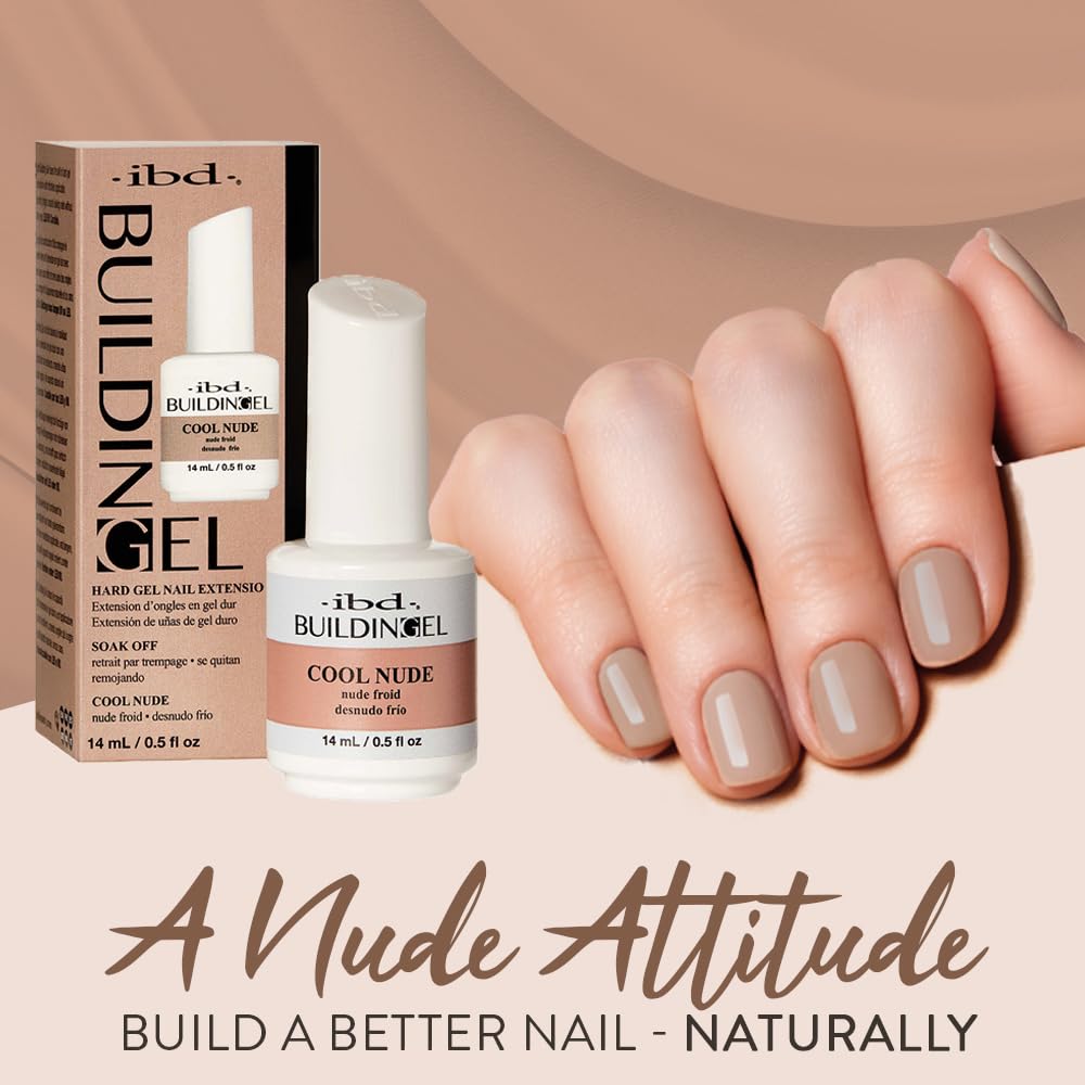 IBD Building Gel, Hard Gel Nail Extension, Cool Nude, Soak-Off, Nail Builder Strengthener, 0.5 fl oz Beauty & Personal Care IBD