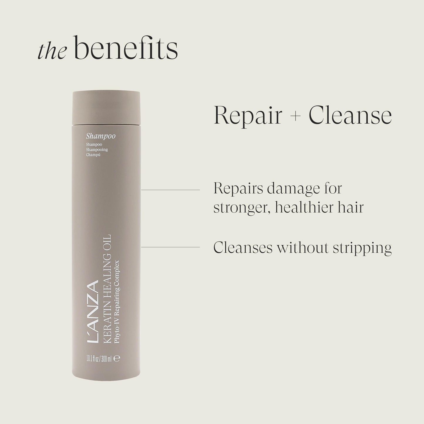 L'ANZA Keratin Healing Oil Hair Treatment, Shampoo & Conditioner Set, for Dry Damaged Locks, Moisturizing, Detangles, Reduces Breakage, Adds Shine