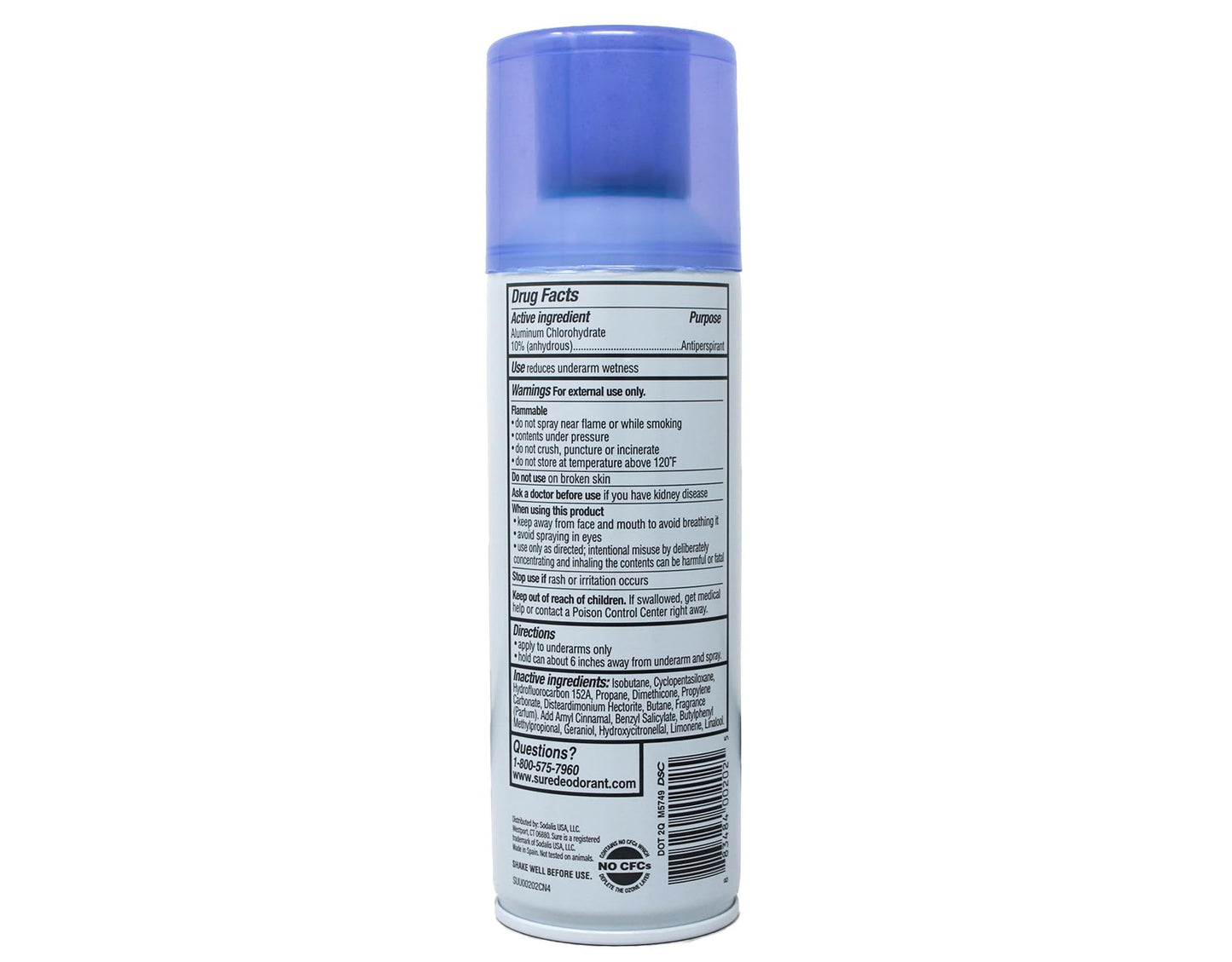 Aerosol Anti-Perspirant and Deodorant - Regular by Sure for Unisex - 6 oz Deodorant Spray Beauty and Personal Care Sure