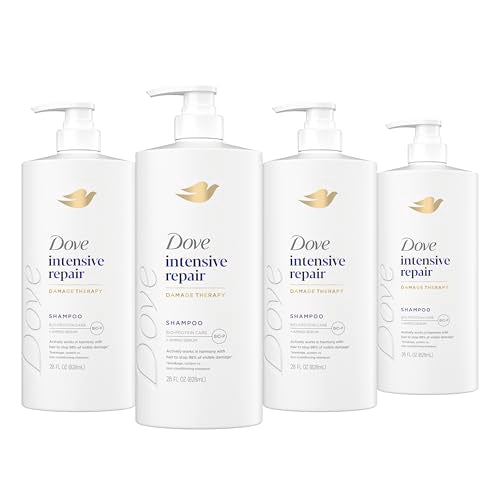 Dove Shampoo 4 Pack Intensive Repair for Damaged Hair with Bio-Protein Care Technology and Amino Serum 28 Fl Oz Beauty and Personal Care Dove Default Title