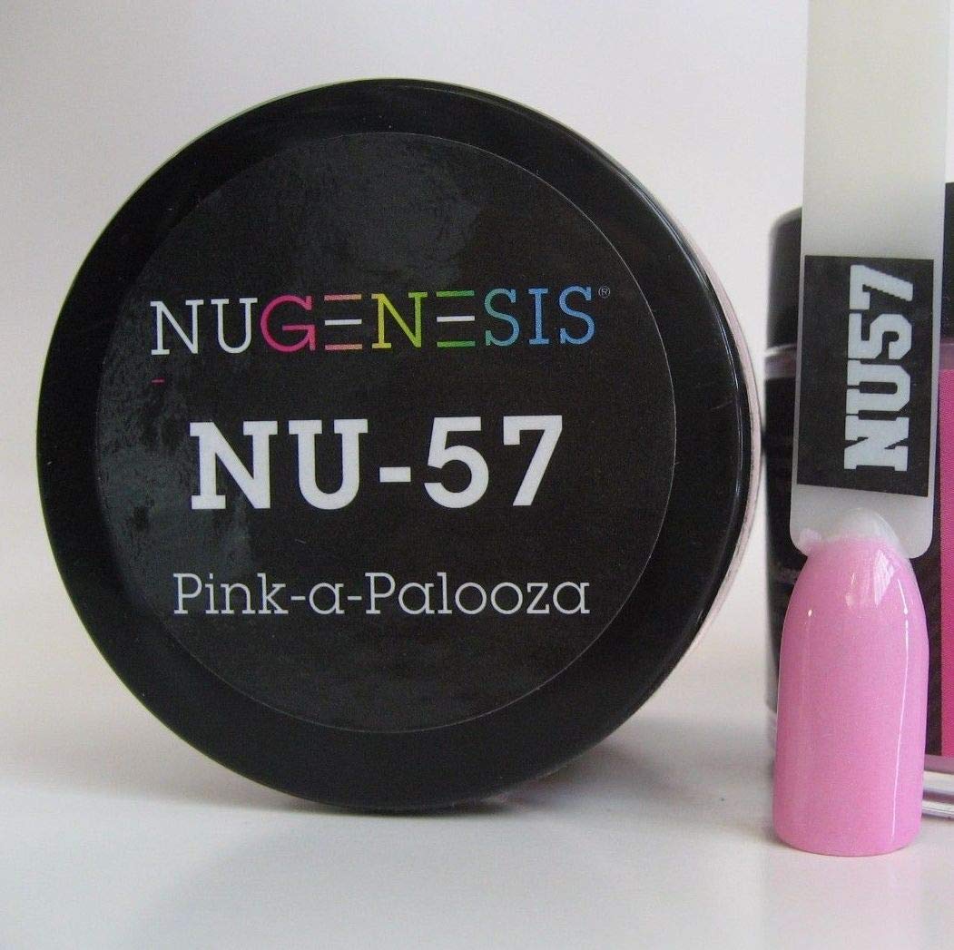 NuGenesis Nail Dipping Powder Color 1.5oz Jar - (NU57 PINK-A-PALOOZA) Beauty & Personal Care Nugenesis