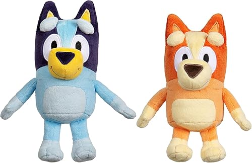 Bluey & Bingo Small Plush Bundle - 2 Pack Soft Stuffed Animals for Kids, Perfect Size for Little Hands, Cuddly Travel Toys, Embroidered Faces, Gift…