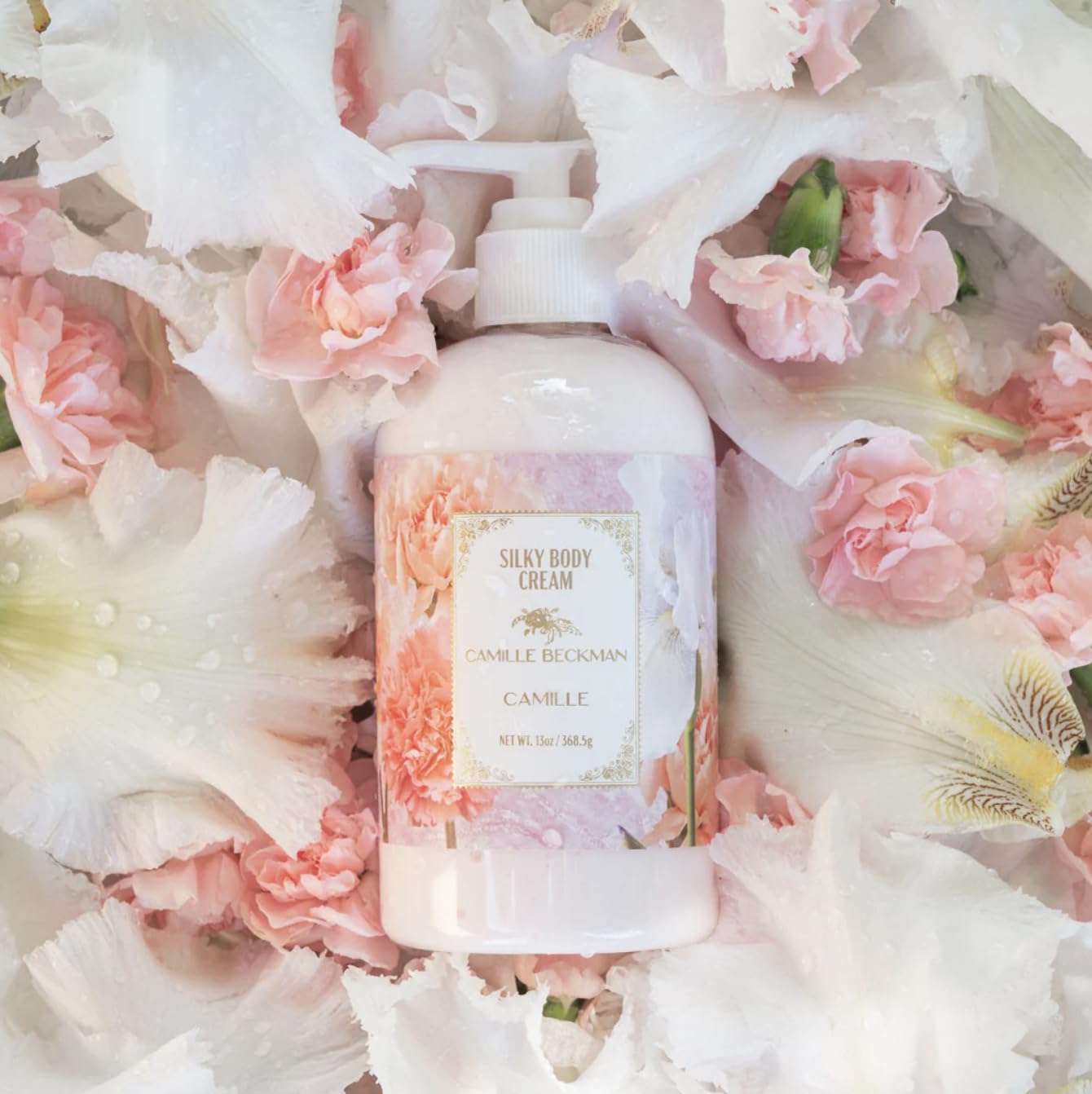 Camille Beckman Camille Scented Silky Body Cream, Daily Moisturizer for All Skin Types, Non-Greasy Vegan Formula to Nourish and Soften Hands and Body