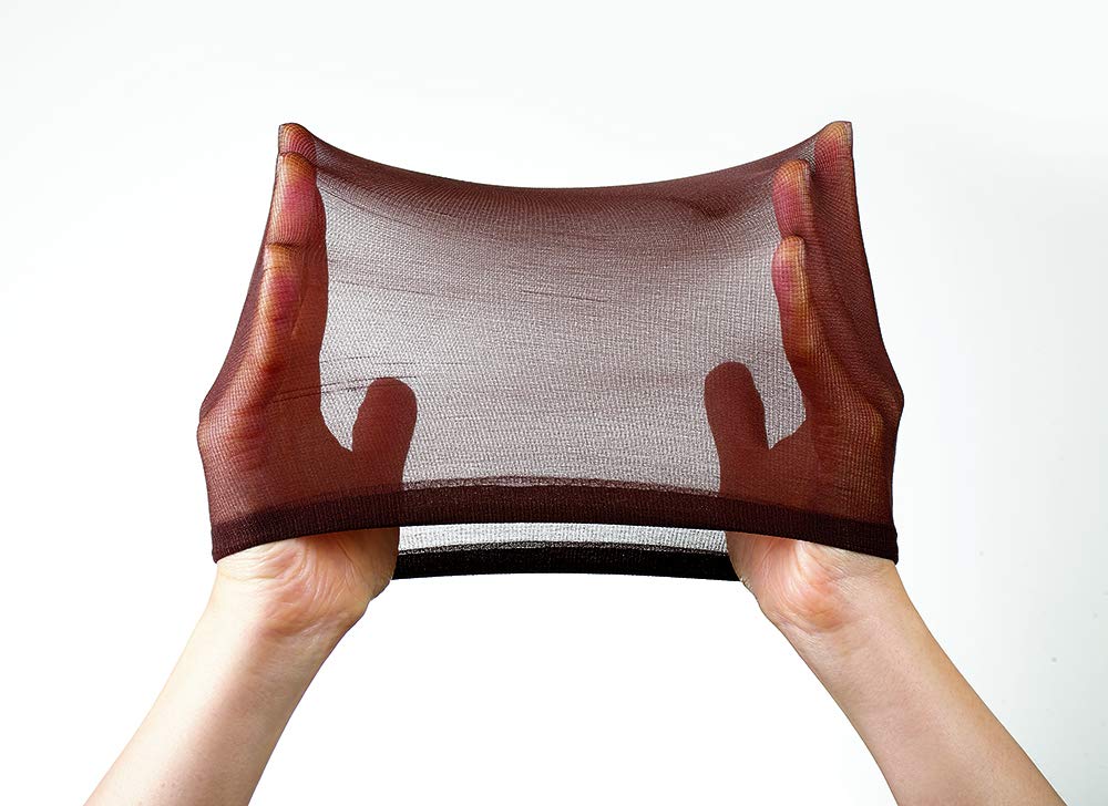 Red by Kiss Stocking Wig Cap 5 PCS (Dark Brown) with Lace Wig Powder Tinted (Medium Dark Brown)