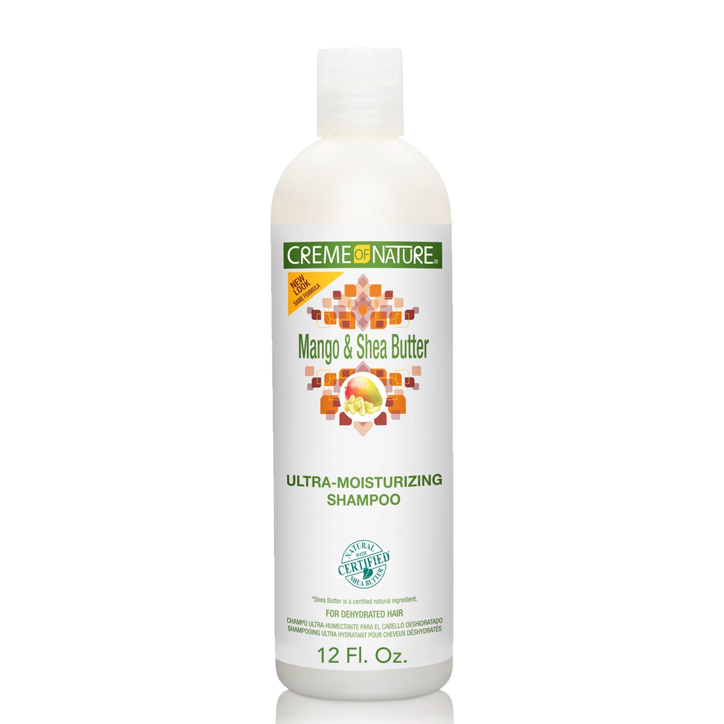 Creme of Nature Ultra Moisturizing Shampoo with Mango & Shea Butter for Dry, Dehydrated Hair, Curl Care Gift for Women, 12 Fl Oz