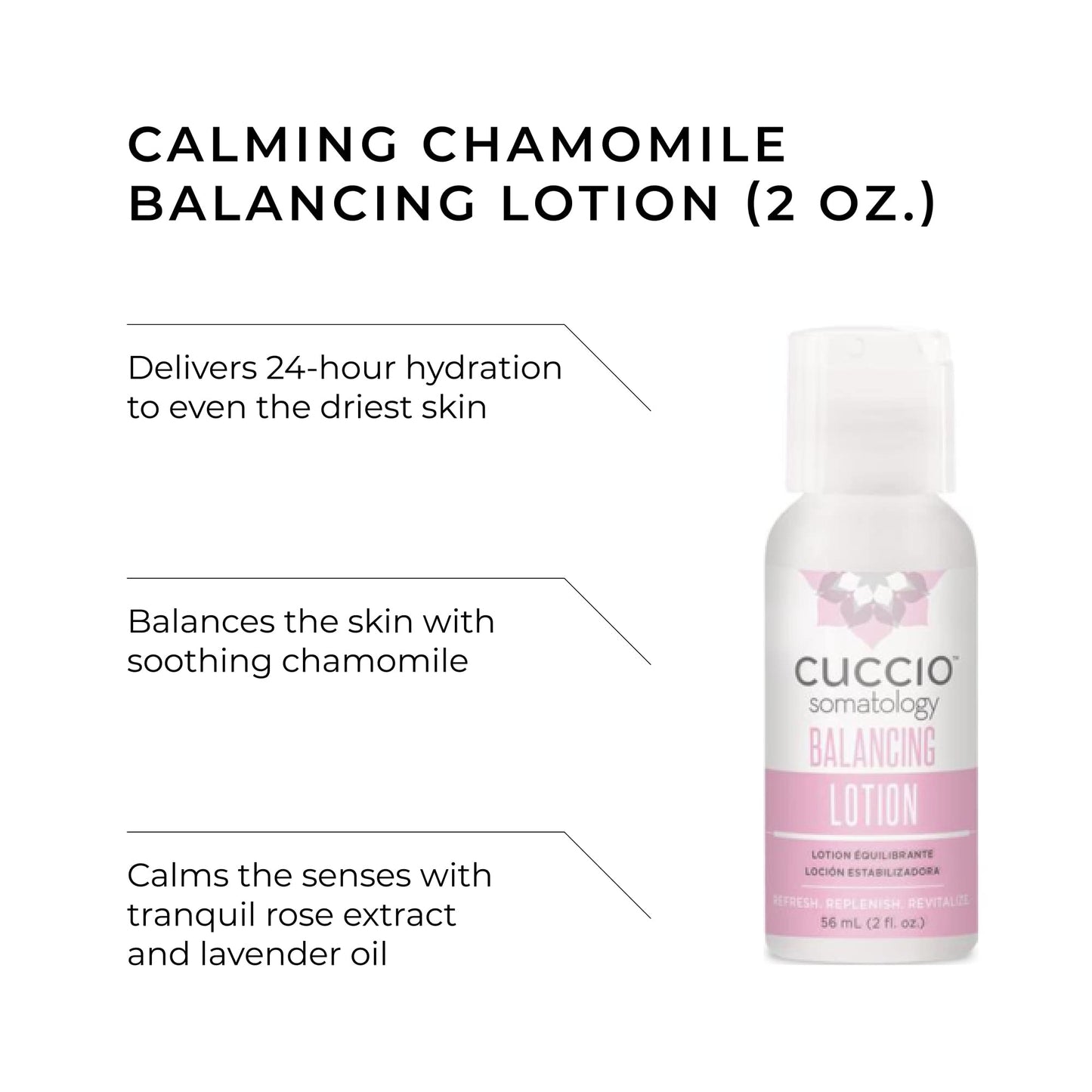 Cuccio Somatology Balancing Body Lotion - Calming Chamomile - Hydrating and Soothing Natural Moisturizer - Instantly Calms the Senses - Helps Combat