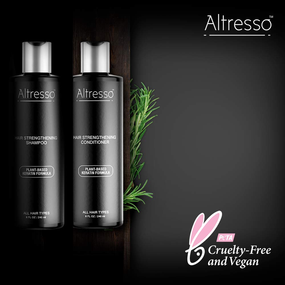 Altresso Hair Strengthening Shampoo & Conditioner Duo - All Natural Arginine-Infused Shampoo and Saw Palmetto-Infused Conditioner for Repairing