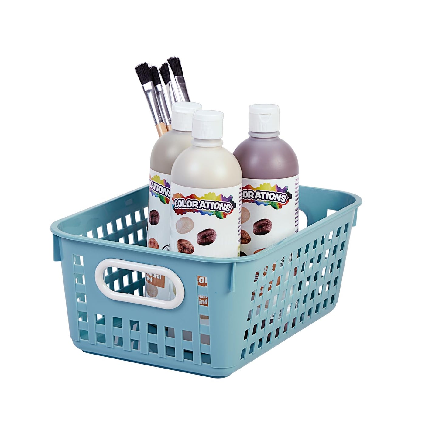 Really Good Stuff Medium Plastic Book Baskets, 11" by 7?" by 4?" - 6 Pack, Water | Versatile Storage Solution for Classroom, Home and Office l Toy…