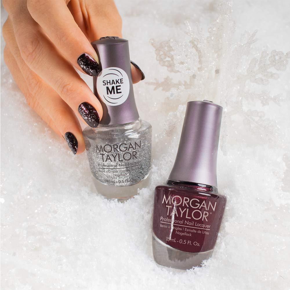 Morgan Taylor Nail Lacquer Shake Up The Magic! Collection (The Shake Up) Silver Sparkle Professional, Vibrant, Chip-Resistant, Fast-Drying Beauty & Personal Care Morgan Taylor