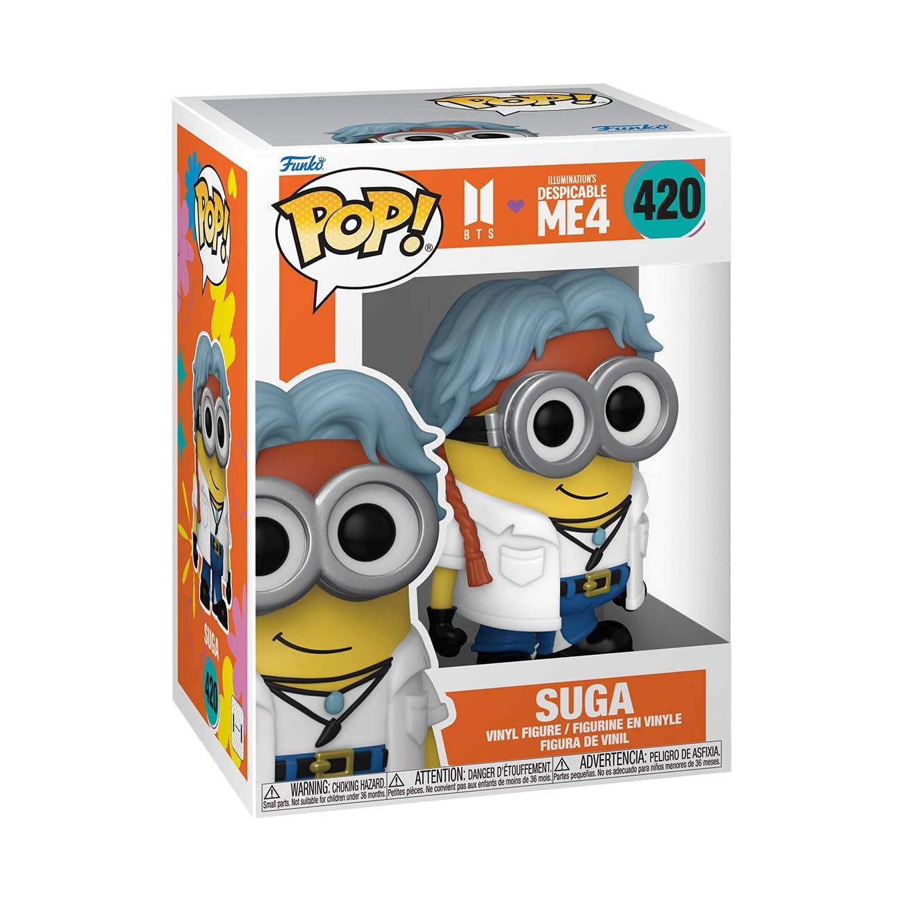 Funko Pop! Rocks: Minions X BTS - V - BTS Minions - Figurine en Vinyle à Collectionner - Idée de Cadeau - Produits Officiels - Jouets pour les Enfants et Adultes
