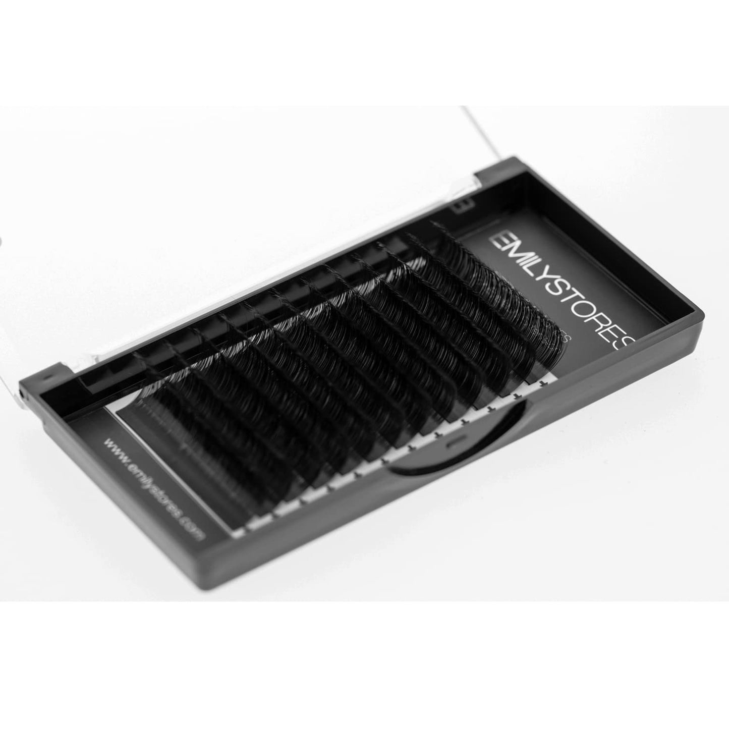 EMILYSTORES Eyelash Extensions 0.25mm Thickness C Curl 12mm Length For Lash Extensions Volume Individual Semi-Dull Black Eyelashes(0.25,C,12mm)
