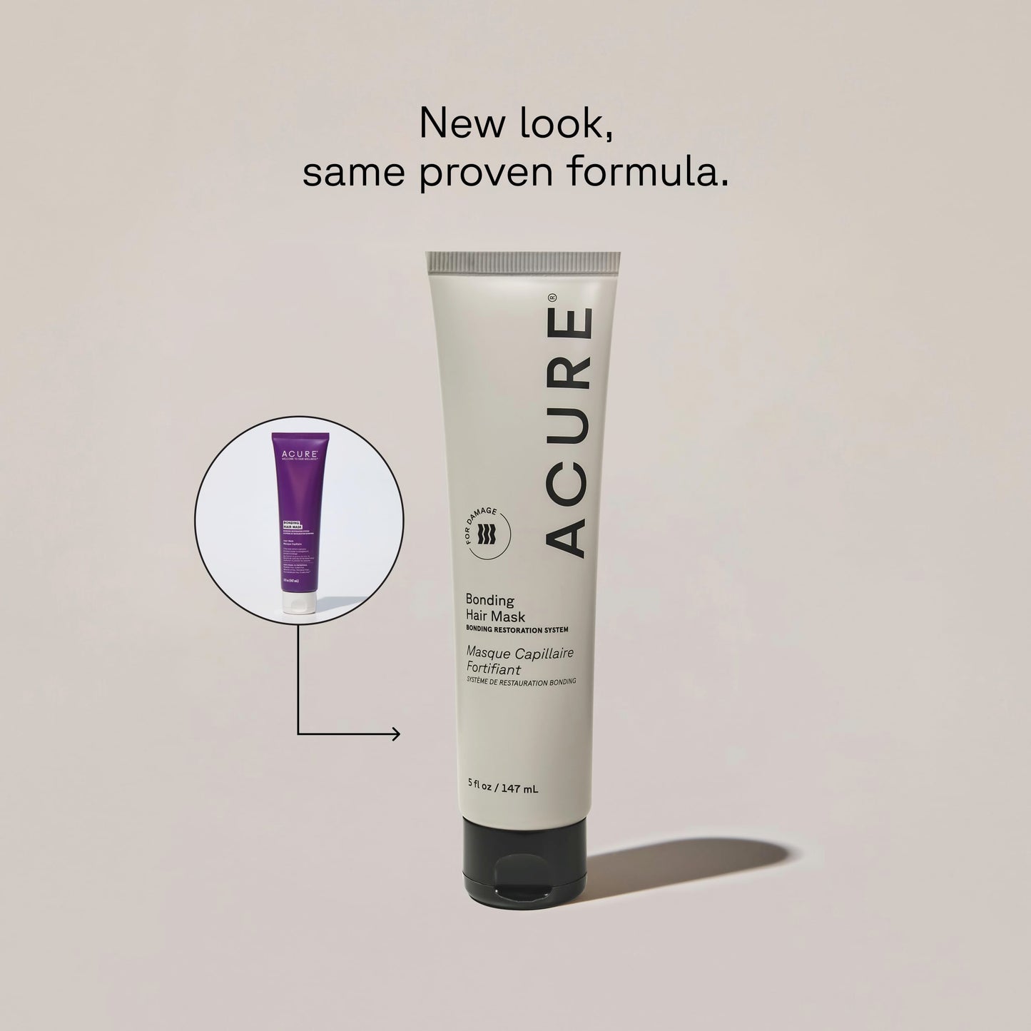 Acure Bonding Hair Mask - Weekly Deep Conditioning Hair Mask for Damaged Locks, Rescue Bond Repair Treatment for Dry, Damaged, Thin, Fine Locks